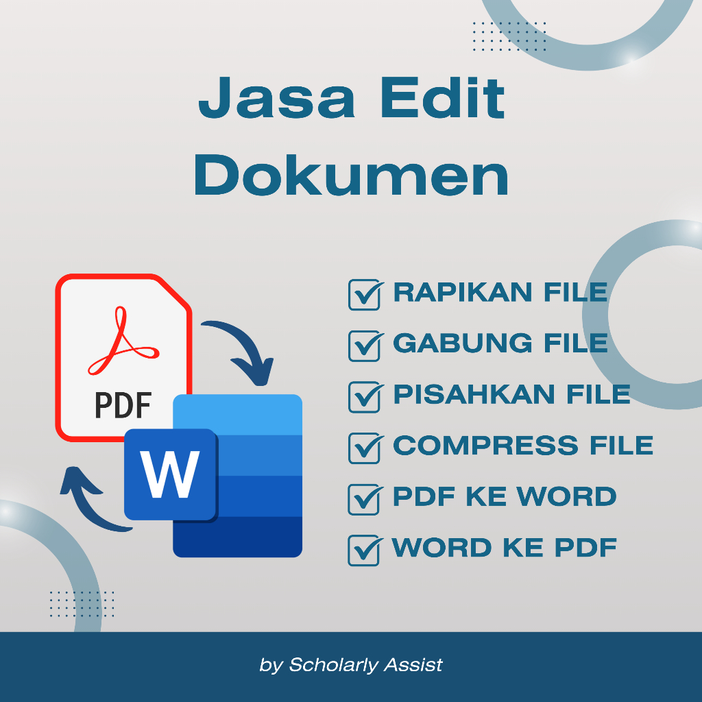Jasa Edit Dokumen PDF dan Word – Rapikan File, Gabung File, Pisahkan File, Compress, PDF ke Word, Wo