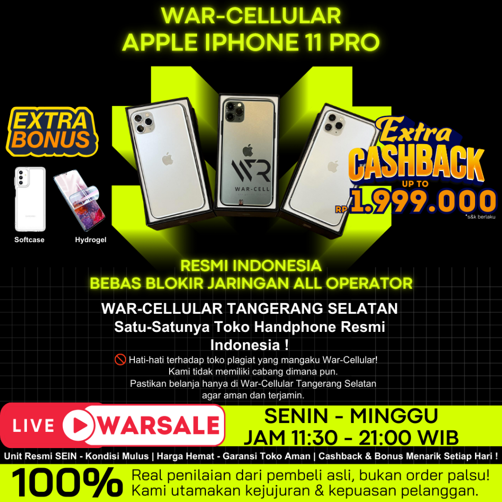 IPHONE 11 PRO 512GB 256GB 64GB | SECOND RESMI ORIGINAL