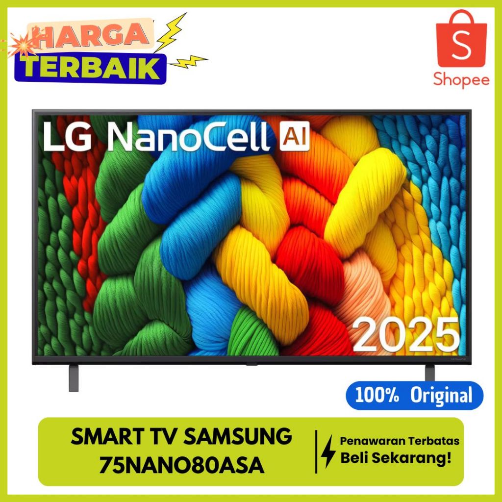 LG 75NANO80 SMART TV UHD 4K HDR NANOCELL 75 INCH 75NANO80ASA AI MAGIC REMOTE NEW