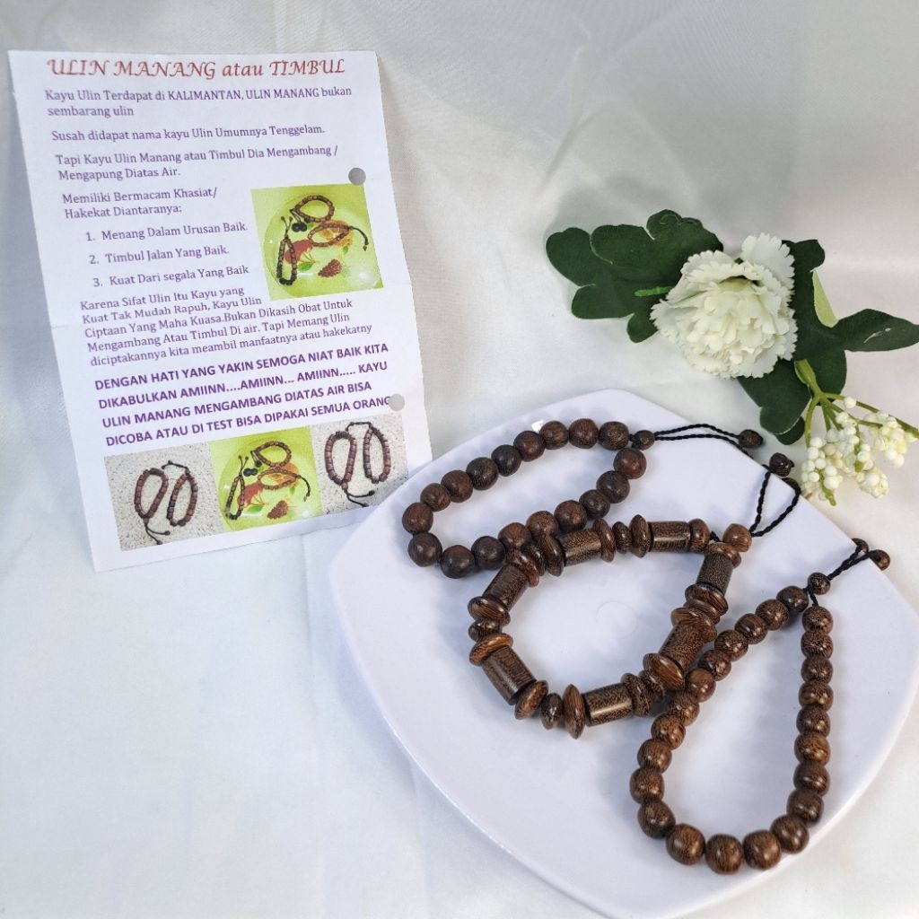 GELANG KAYU ULIN MANANG ATAU KAYU ULIN TIMBUL