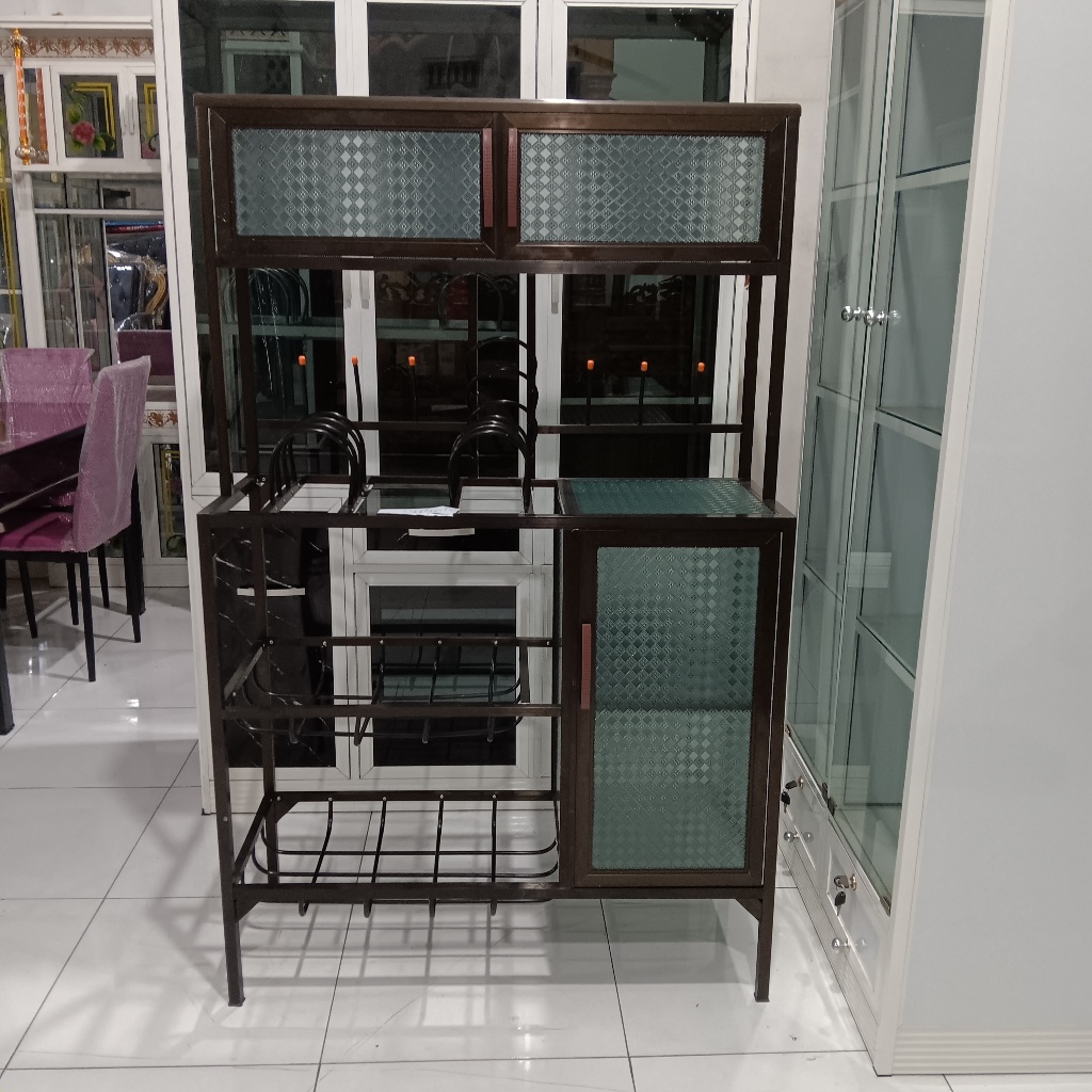 Rak  Piring / Lemari Piring / Lemari Dapur / Rak dapur Minimalis Serbaguna Aluminium