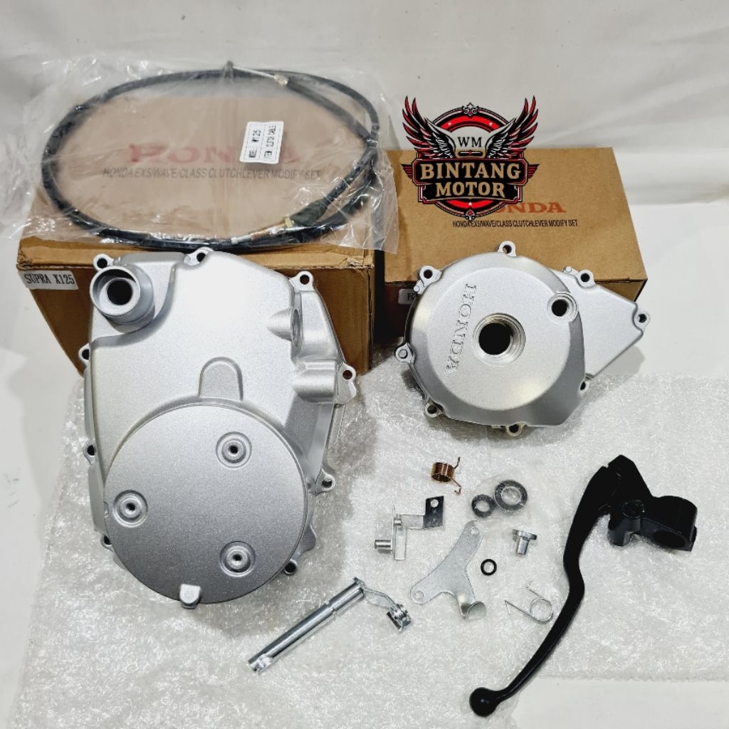 Bak Kopling Set Plus Bak Bagnet Supra X 125 Karbu Supra X 125 Fi Silver