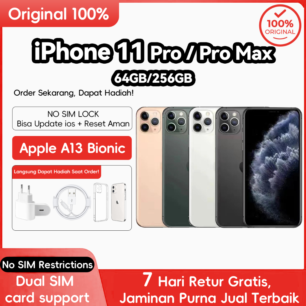 iPhone 11 Pro Max Second Original iP 11 Pro / 11 Pro Max Inter 64GB 256GB Mulus Seperti Baru Dan Lan
