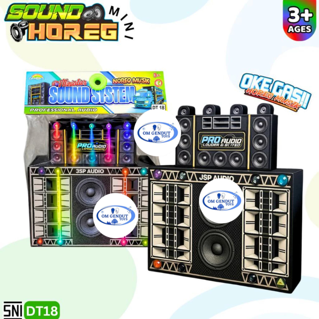 GT Mainan Miniatur Sound System Horeg MINI Okegas DT18