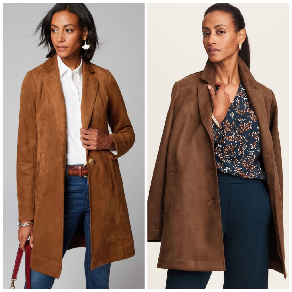 Jacket J. Jill Faux-Suede Duster Jacket