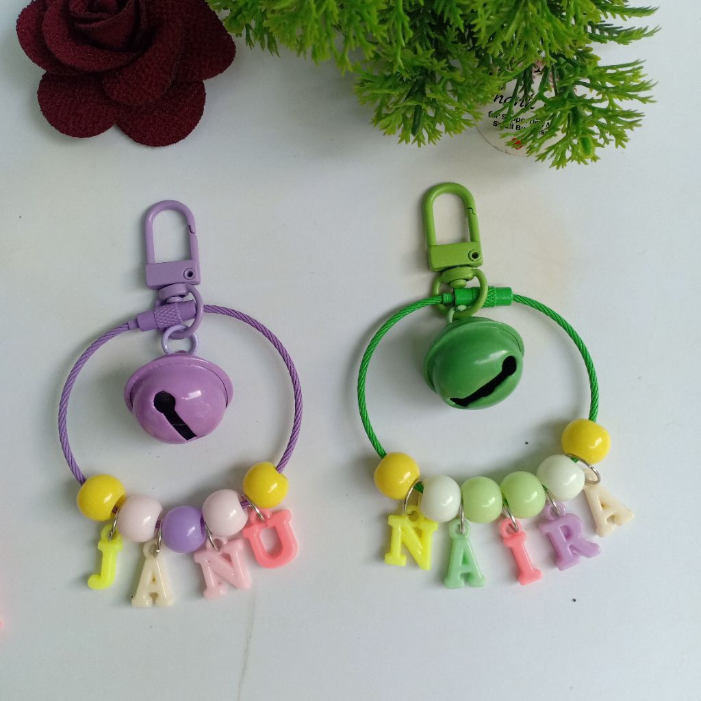 gantungan kunci - aksesoris gantungan tas - gantungan custom nama - gantungan tas custom nama