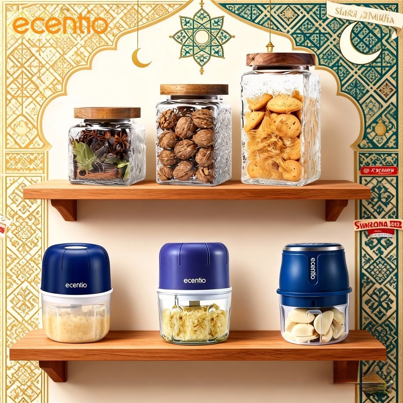 [NEW] ecentio toples lebaran toples kaca blender chopper blender bumbu dapur blender mini bumbu