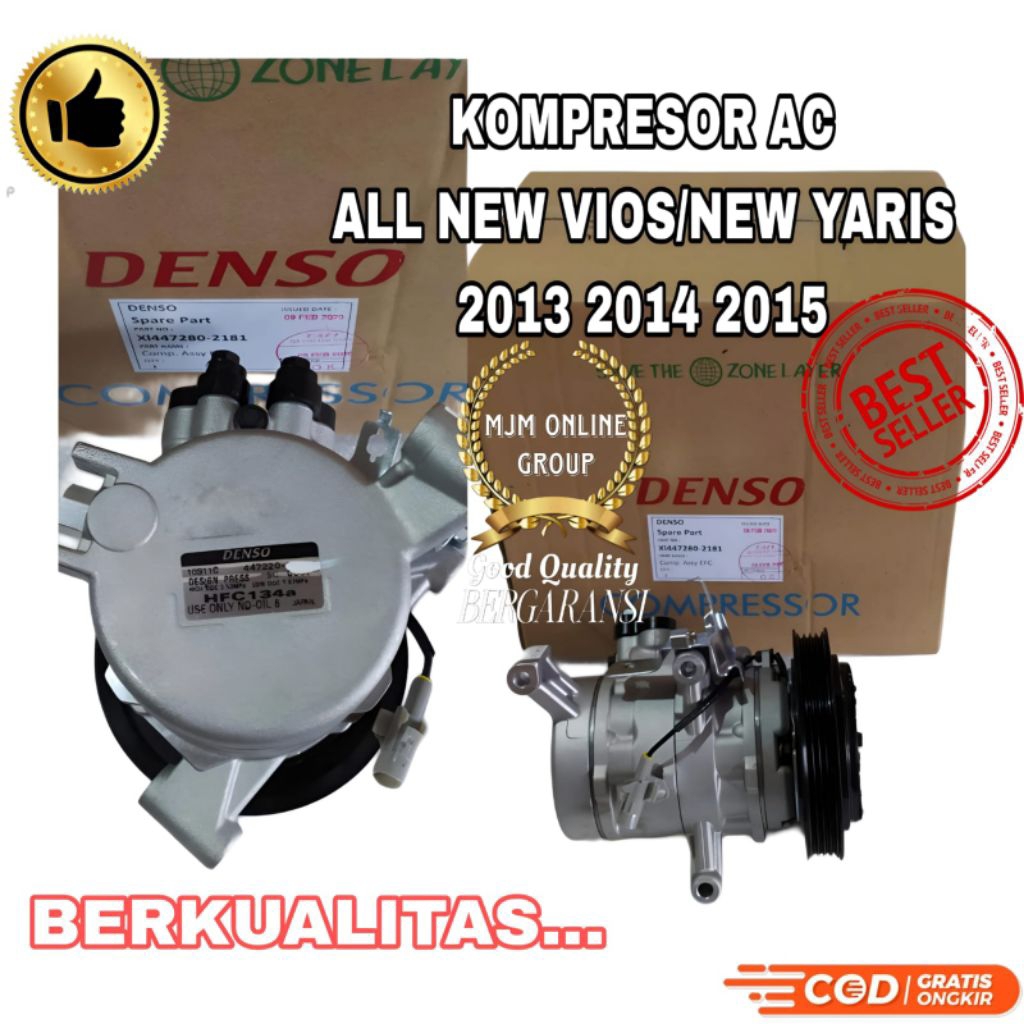KOMPRESOR AC TOYOTA YARIS NEW / ALL NEW VIOS GEN 2 ORIGINAL
