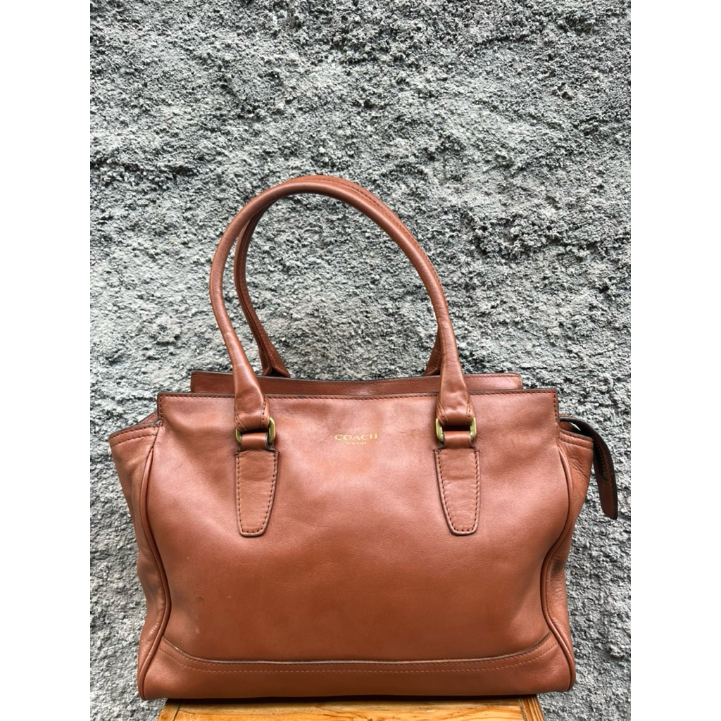 Original Coach Vintage Madison Lindsey Satchel Kulit Asli