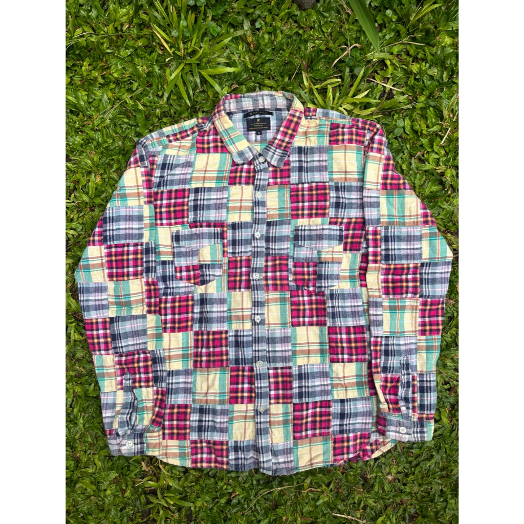 R.Newbold by Paul Smith Patchwork Flannel Shirt