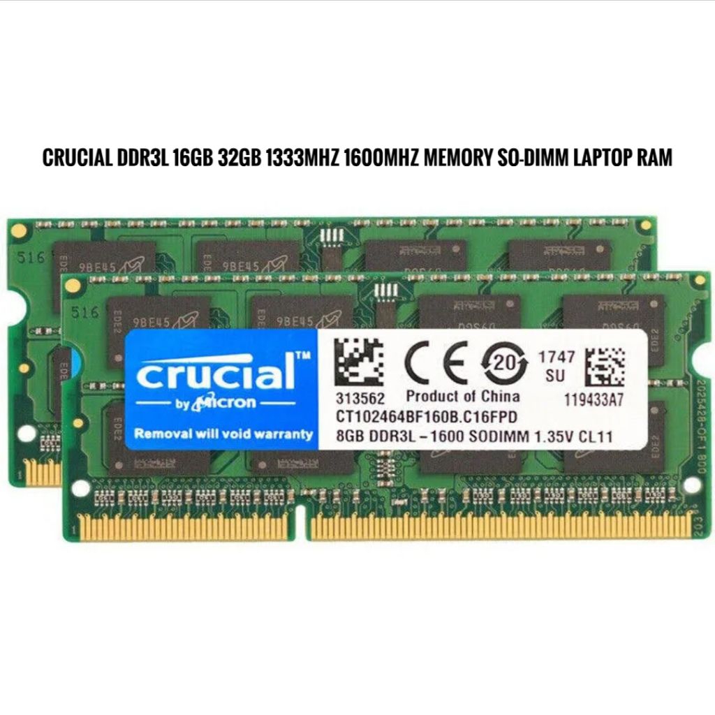 Cruc14l Ddr3l 16gb 32gb 1333mhz 1600mhz Memory So-dimm Laptop Ram