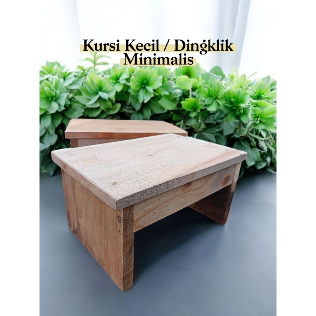Dingklik Kayu/Kursi Kecil/Kursi Jongkok/Kursi Kayu Murah