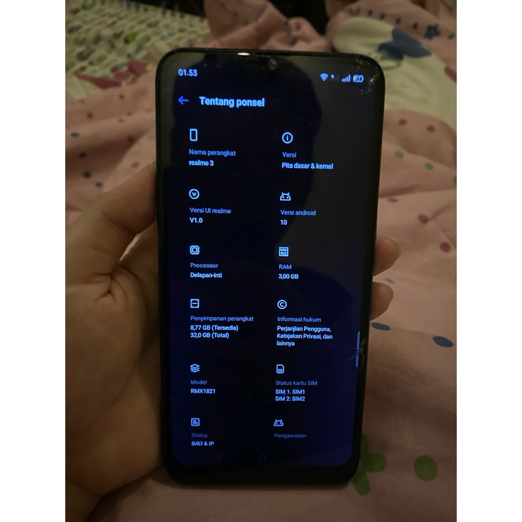 hp android realme c3 second