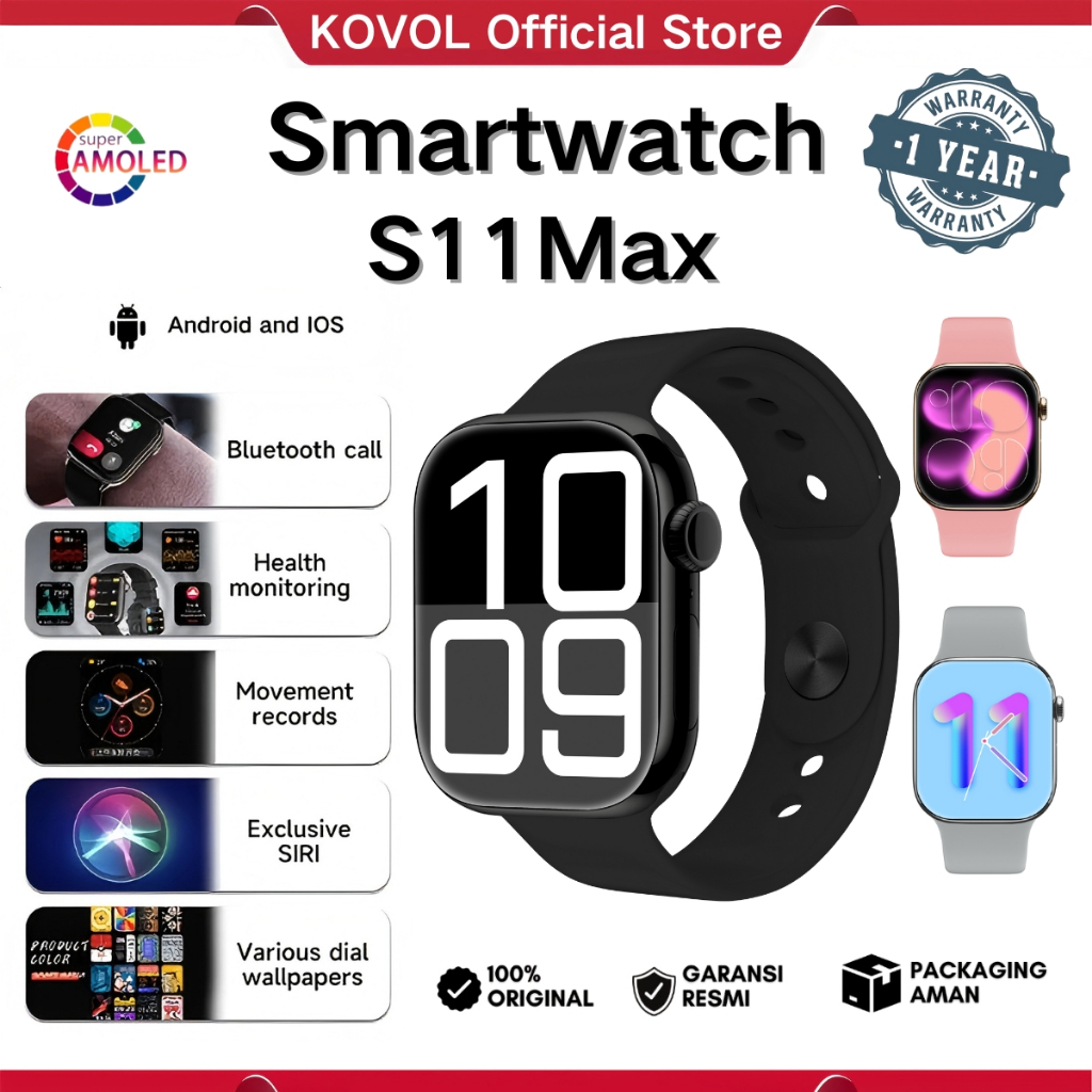 [NEW 2026]Kovol SmartWatch Series S11 Pro Max 46MM/42MM   Smartwatch 2.3" AMOLED  IP68 Waterproof Cu