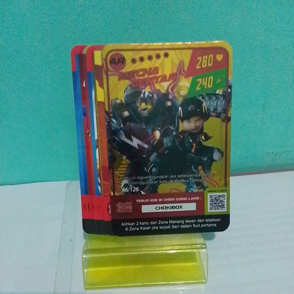 kartu Boboiboy AR mecha gentar
