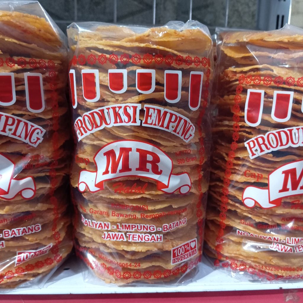 Emping jumbo pedas manis berat 1kg