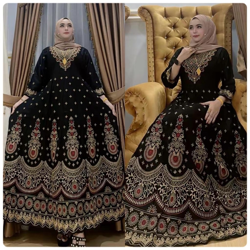Gamis Hindi Sembur terbaru//Gamis Wanita Hindi