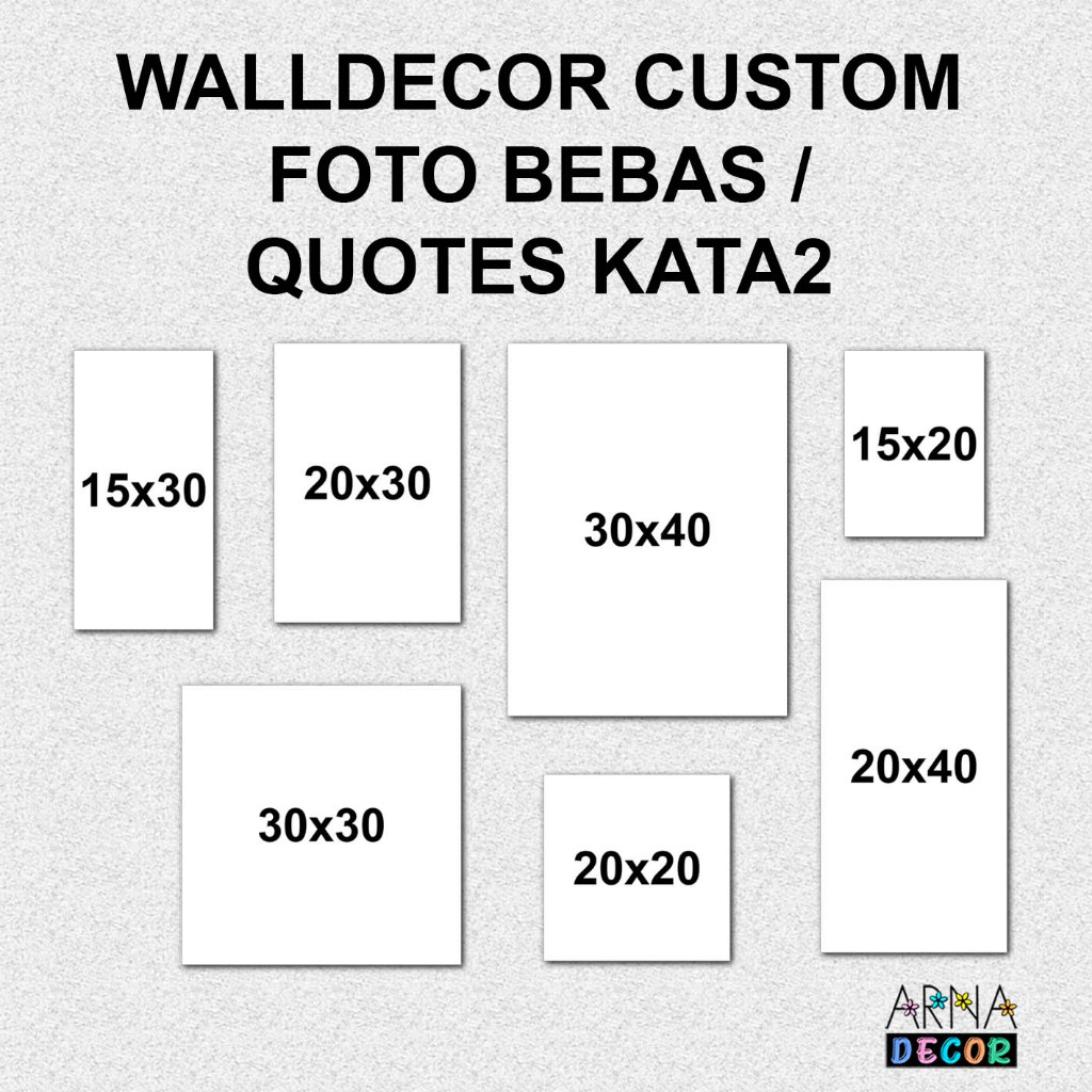 Walldecor Hiasan Dinding Custom Foto / Quotes – MDF Laminasi Doft | Pajangan Dinding Hiasan Rumah