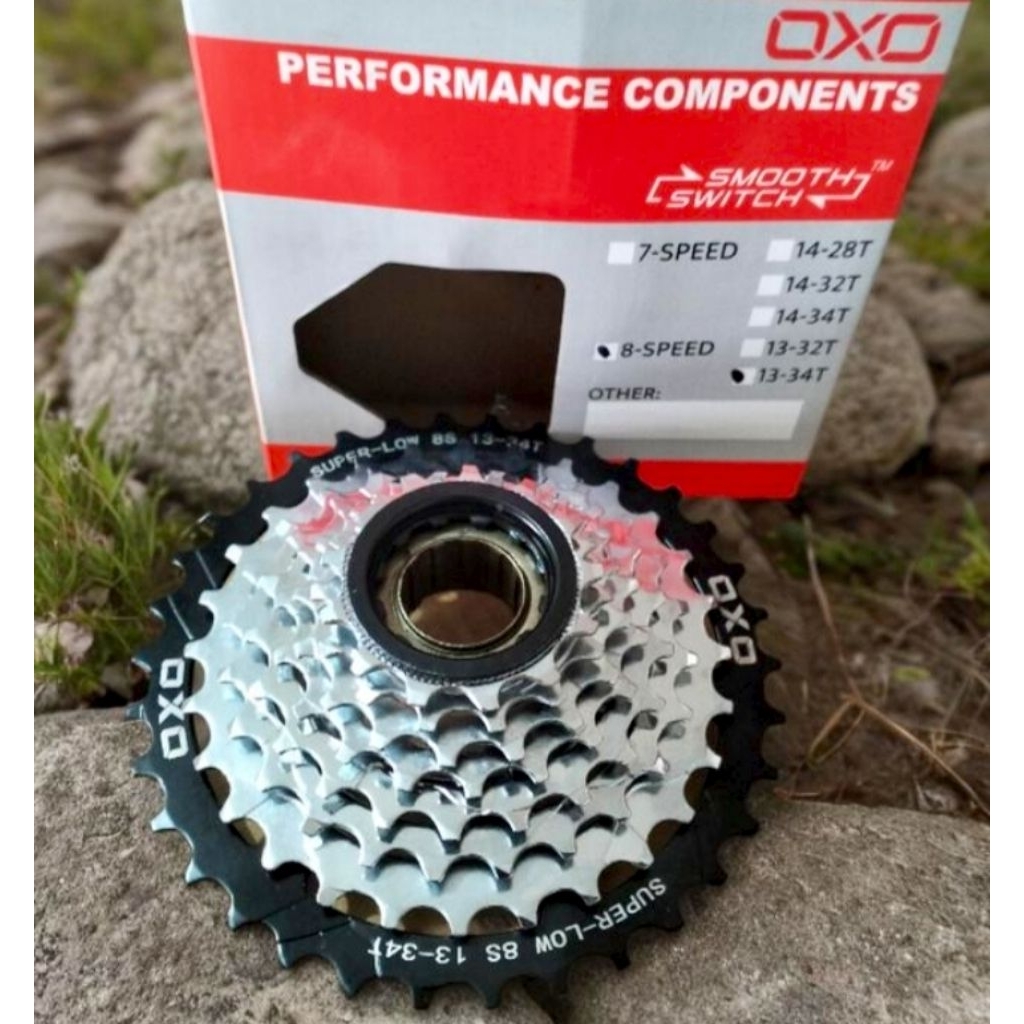 Frewheel OXO 8 speed 13-34t type drat Frewheel sepeda MTB federal 8 speed