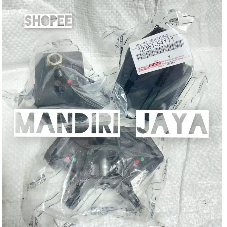 Engine Mounting + Transmisi Mounting Dudukan Mesin 3pcs Kijang Krista Diesel Ori