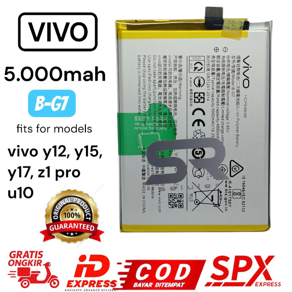 BATERAI BATRE VIVO B-G7 Y15 5000mah B-G7 ORIGINAL