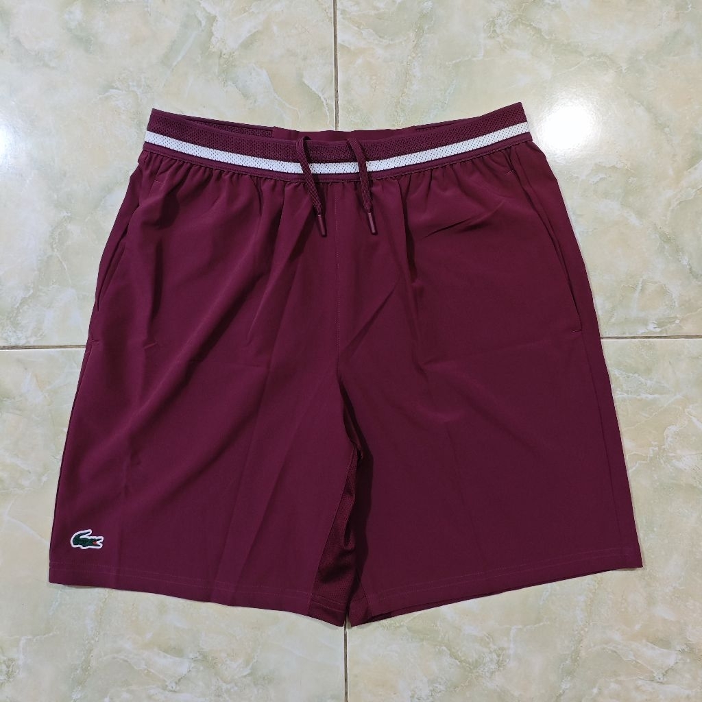 Celana Novak Djokovic Maroon Putih