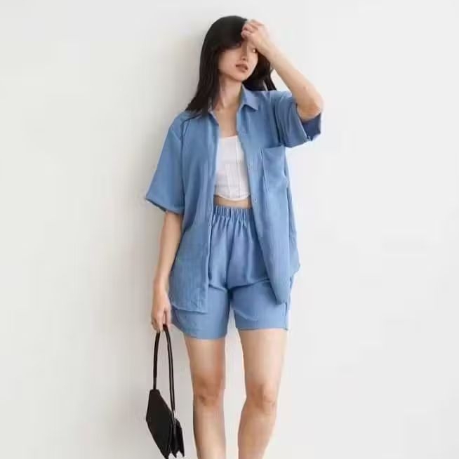 Gienid | One Set Kekinian Alila | Linen Crinkle | One Set Daily