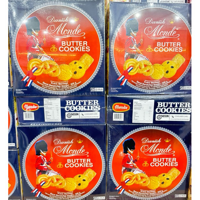 TERMURAH MONDE BUTTER COOKIES KALENG BESAR 908g