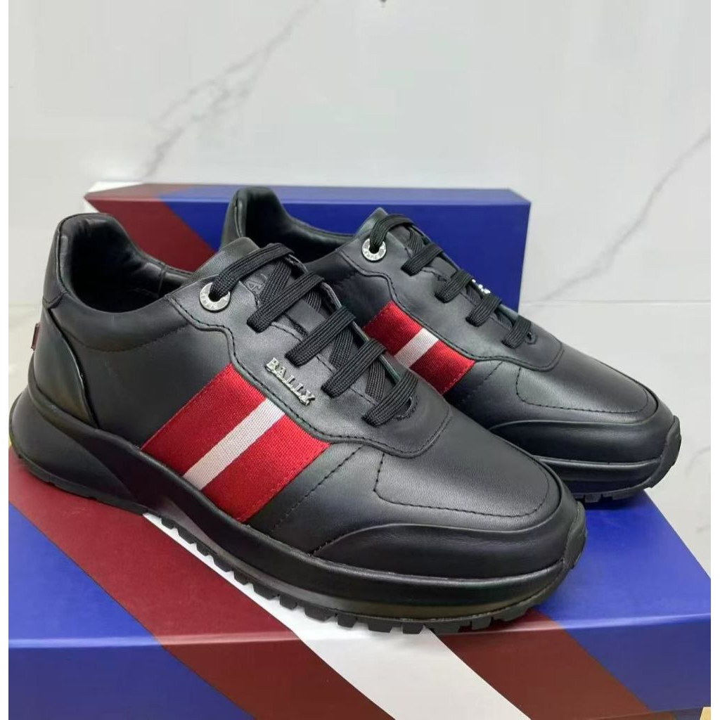 sepatu sneaker Bally sepatu sneaker pria kulit