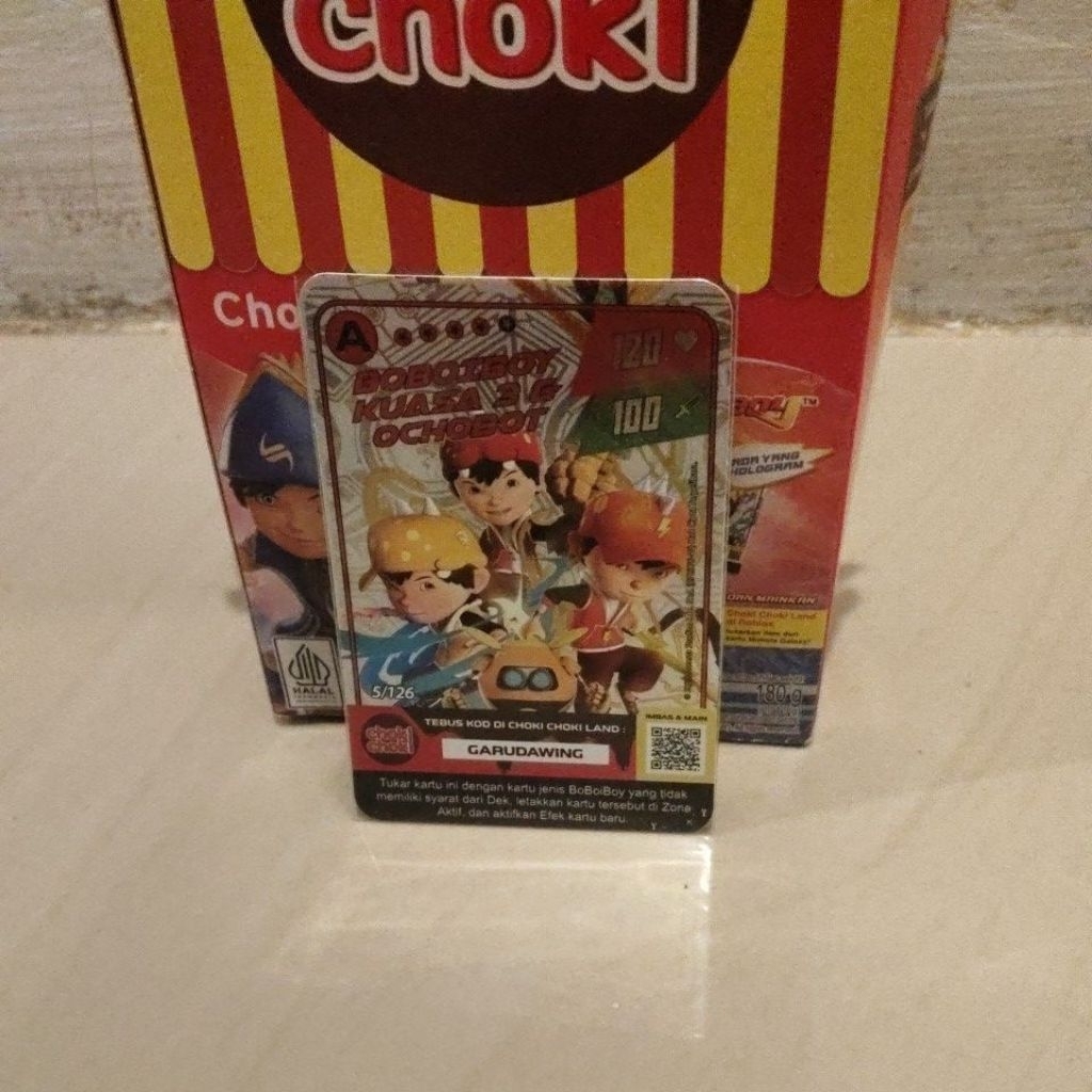 Kartu Foil Boboiboy choki-Choki Cards