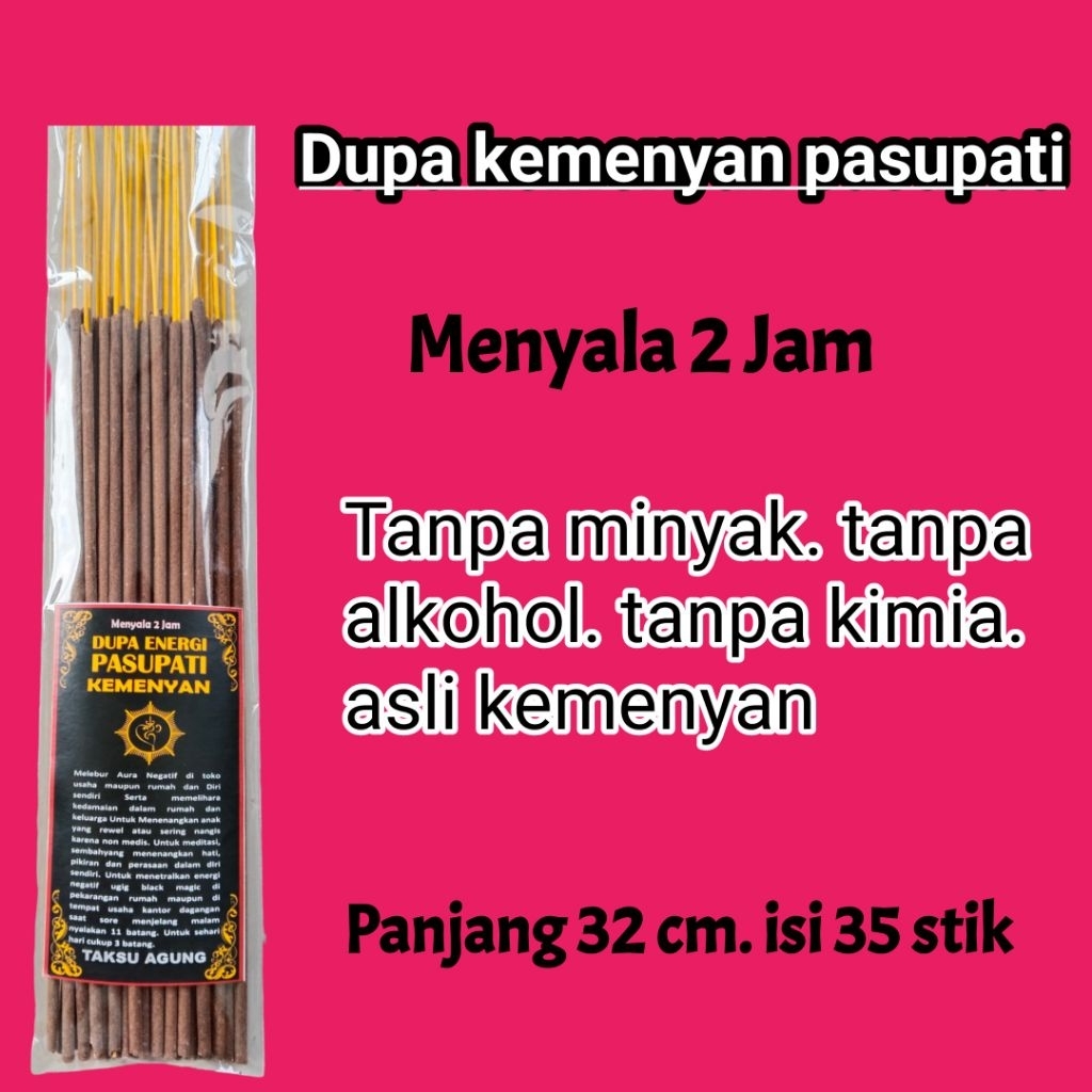 Dupa pasupati kemenyan asli 35 stik herbal 2 jam