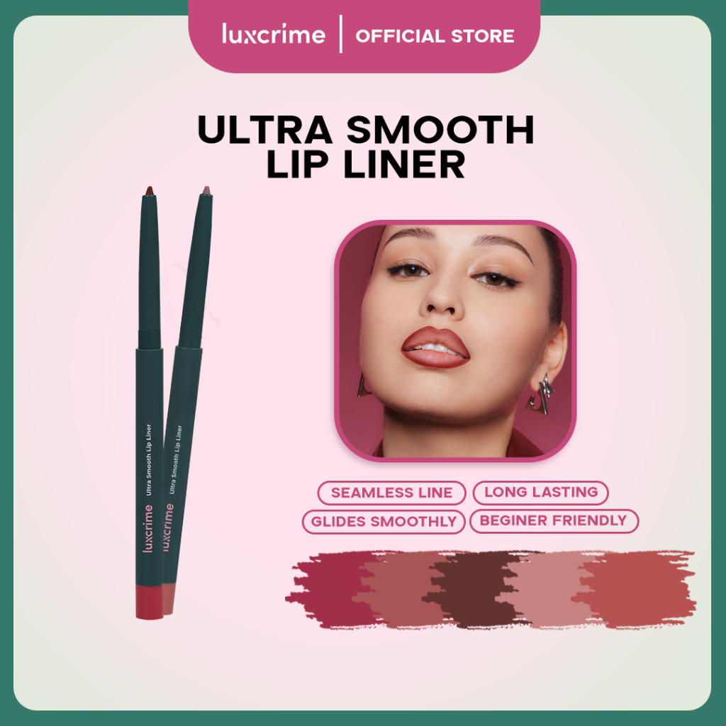 Luxcrime Ultra Smooth Lip Liner - Pensil Tahan Lama & Pigmented