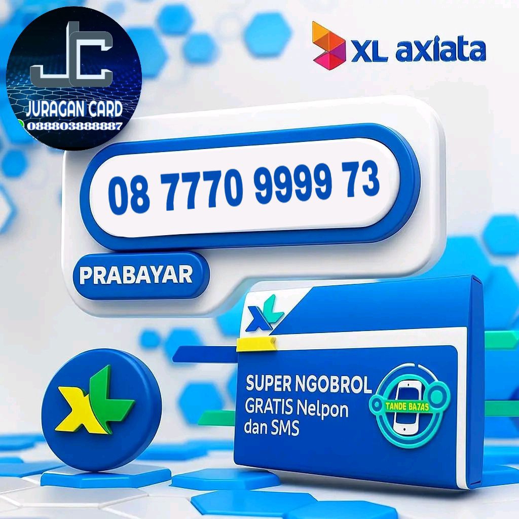 nomor cantik xl axiata seri dobel tripel kwartet 9999 hoky murah