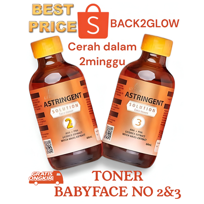 RDL Toner No 2 & 3 60ml/Babyface Cleanser Original BPOM/Untuk Kulit Berminyak & Berjerawat