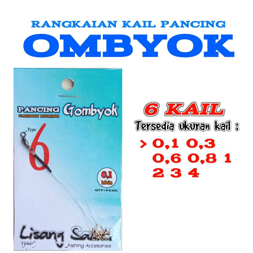 20pcs Pancing Gombyok kail warna emas