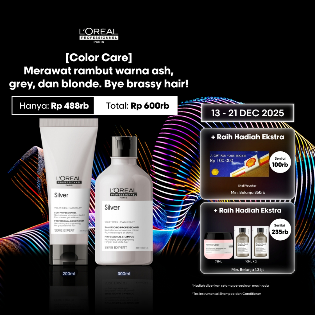 Silver Shampoo + Conditioner Rambut Bleaching by L'Oreal Professionnel
