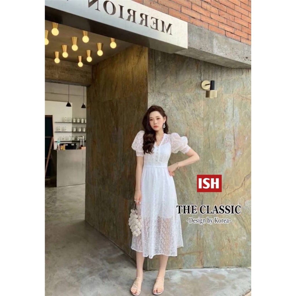 DRESS BROKAT BANGKOK THE CLASSIC PUTIH