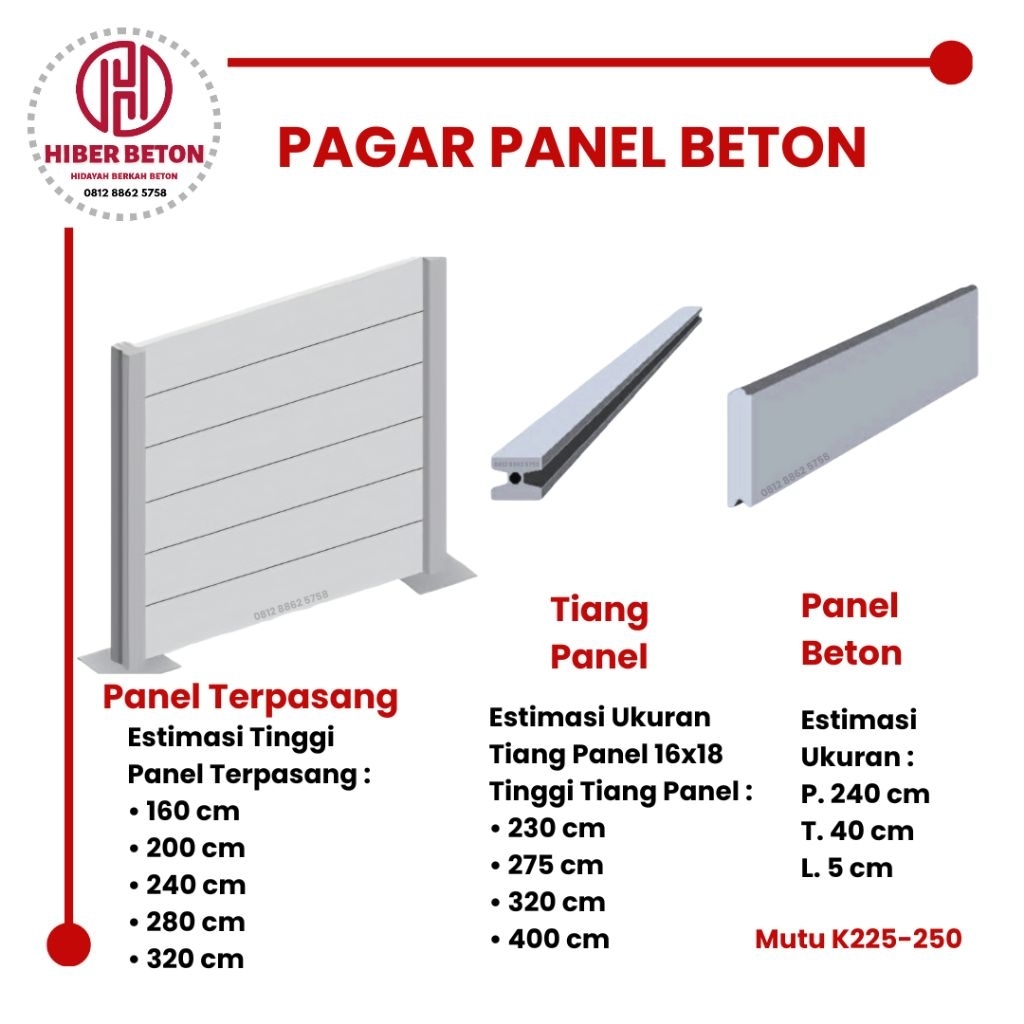 PAGAR PANEL BETON - DINDING PANEL - PRECAST - PANEL ARCON - JABODETABEK