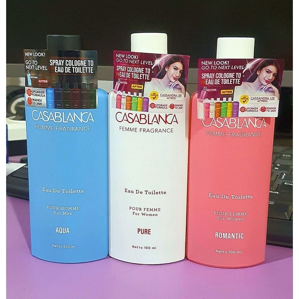 parfum casablanca spray colagne 100ml botol kaca.