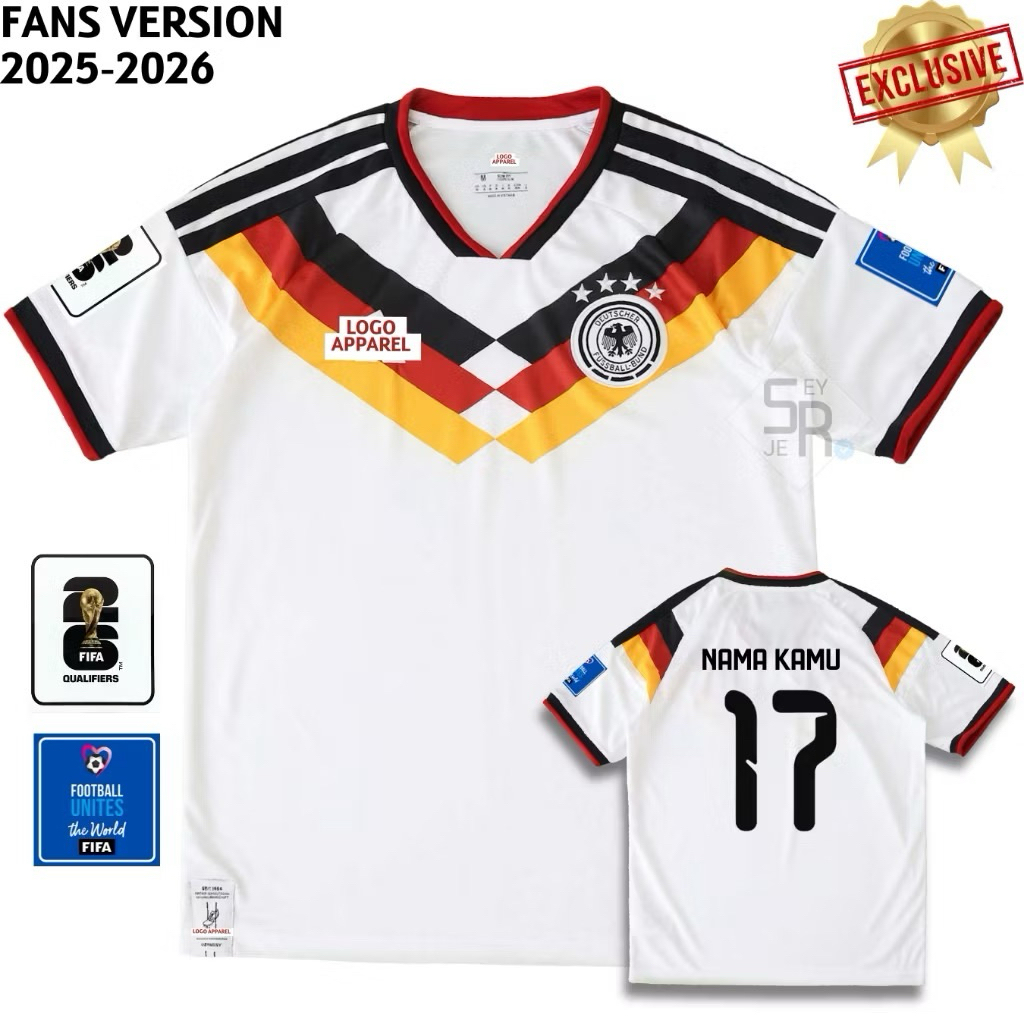 Jersey Jerman Home World Cup 2026 - Jersey Piala Dunia Terbaru Full Printing