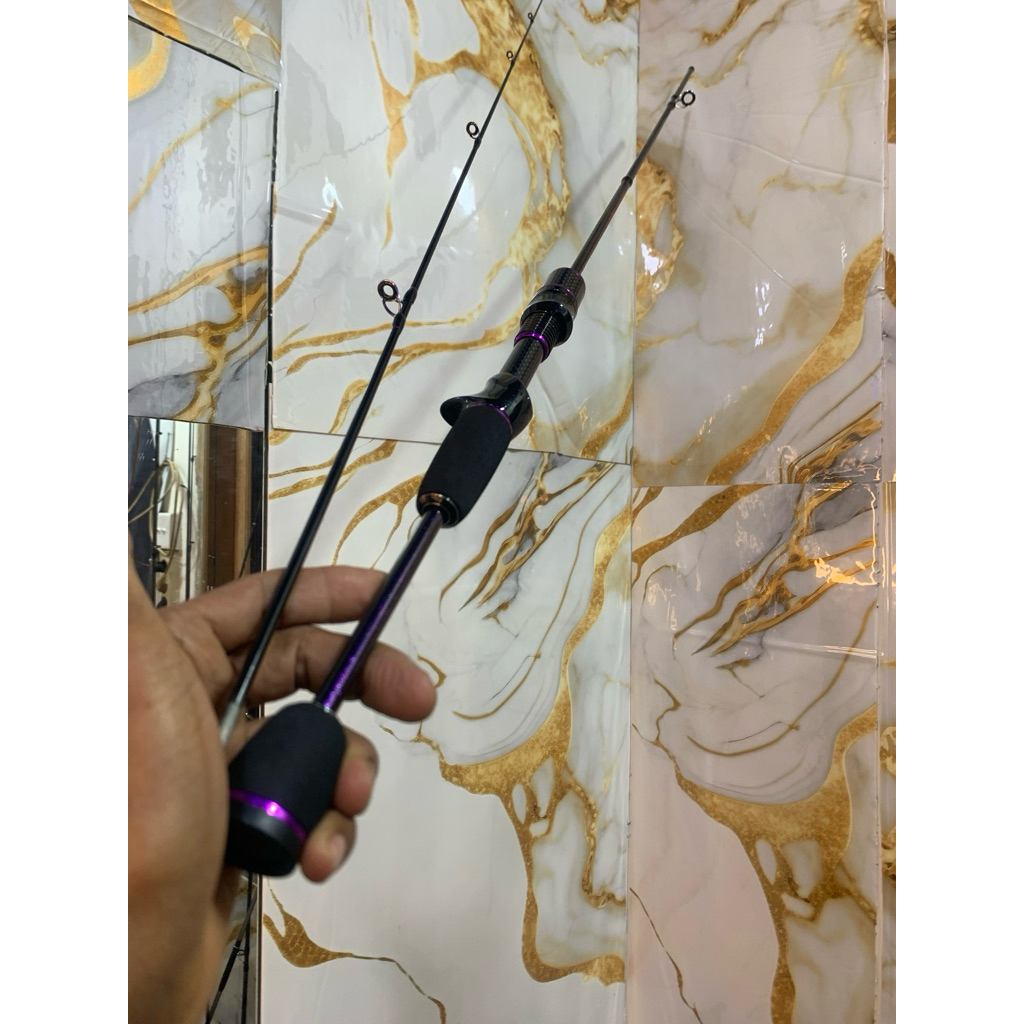 joran UL 2-6Lbs solid carbon Lentur kuat dan zorro strike 6-12Lb solid fuji ring