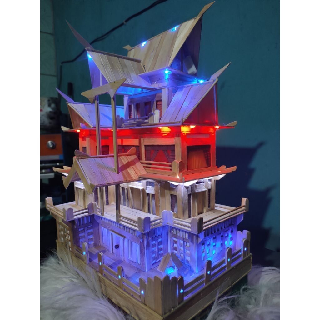 miniatur rumah stik es krim