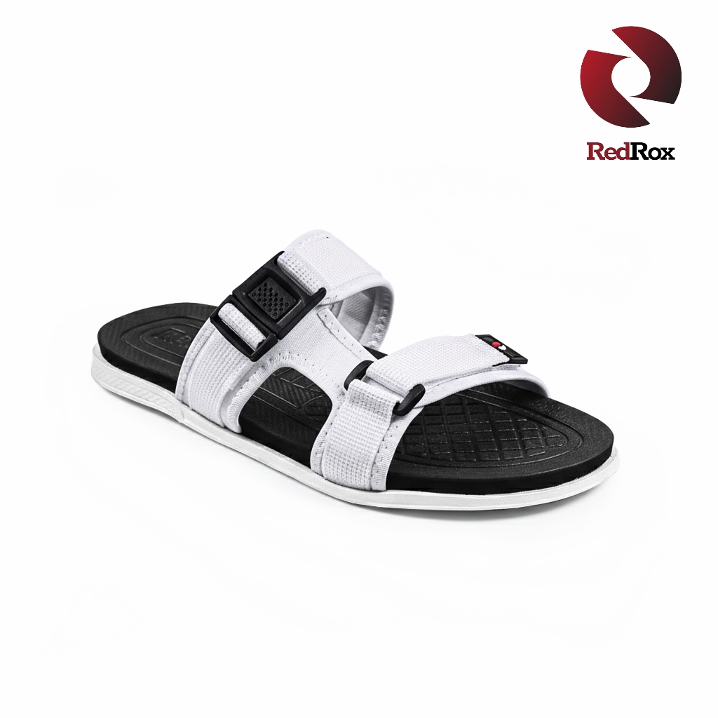 RedRox Sandal Selop Cowok Desain Hitam Putih ARES BOS Terbaru VORN - 03