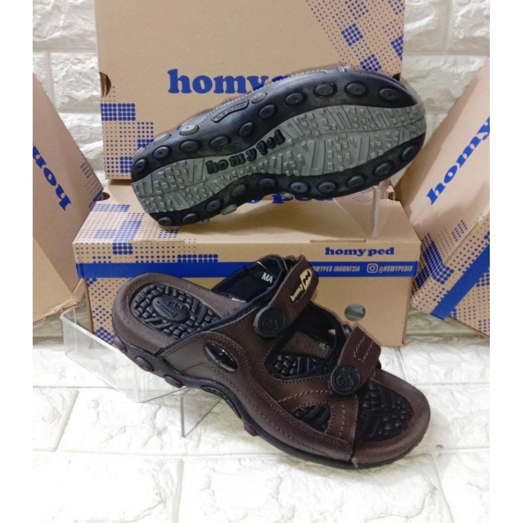 PROMO Homyped MA 2032 Sandal Gunung Pria Kulit Asli