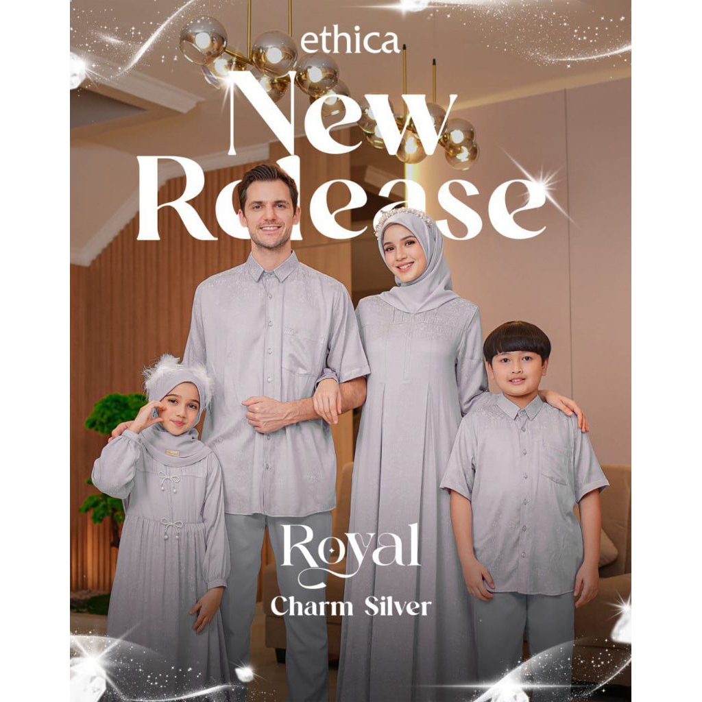 SARIMBIT ROYAL CHARM SILVER BY ETHICA 2026/SARIMBIT LEBARAN/SARIMBIT KELUARGA/GAMIS DAN KOKO/SARIMBI