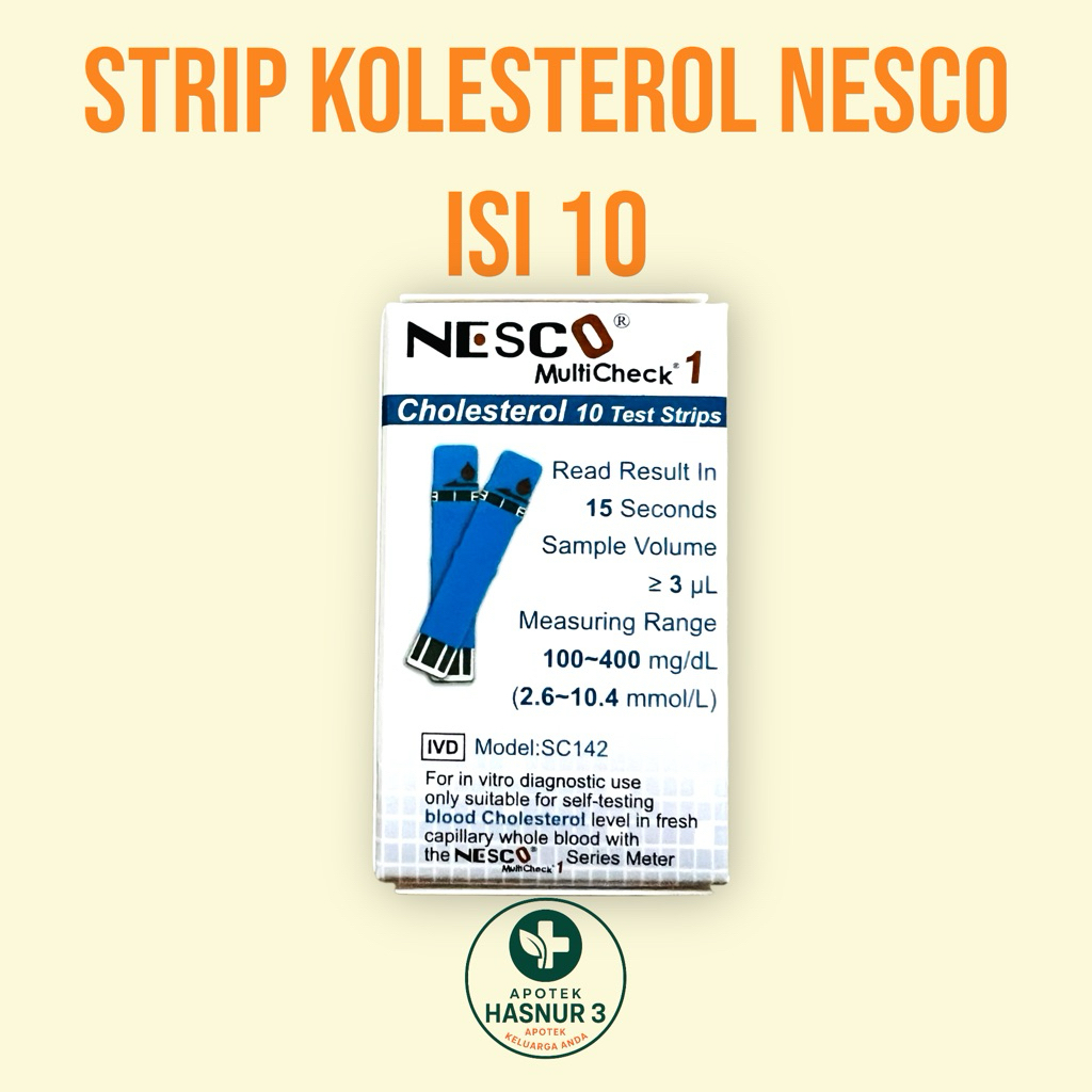 Strip Kolesterol Nesco Isi 10 Original Akurat untuk Tes Kolesterol Darah di Rumah