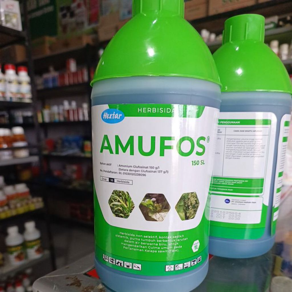 Herbisida AMUFOS 150SL 1 Liter - Non Selektif, Kontak Sistemik, Efektif untuk Gulma