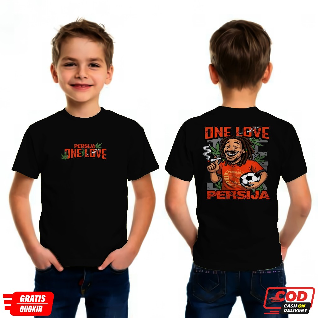 KAOS ANAK ONE LOVE PERSIJA KAOS FOOTBALL REGGAE ANAK