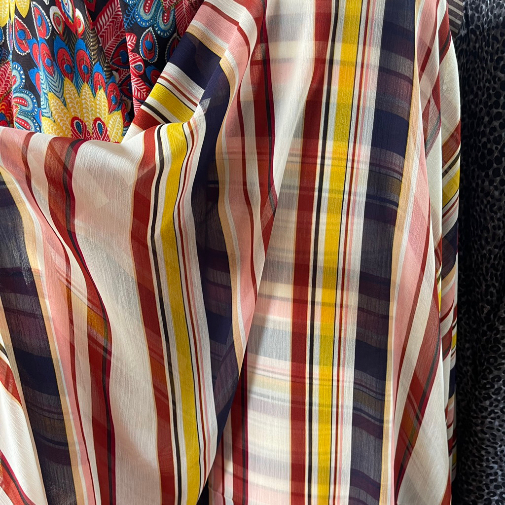 Kain Motif rainbow - Kain Ceruty Yoryu - Kain Salur Pelangi