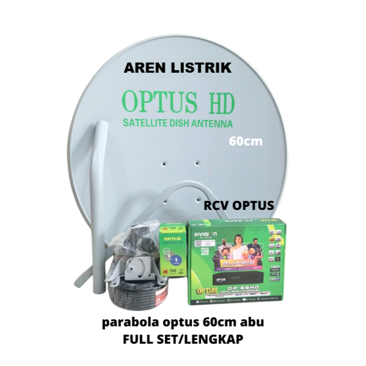 Paket Komplit ODU Dish Parabola K-VISION OPTUS OP-66HD Receiver Satelit Digital Full HD
